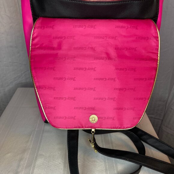 Juicy Couture Hot Pink and Black Backpack - Picture 5 of 9